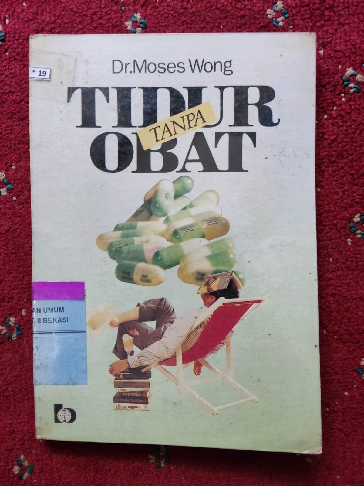 Sampul Tidur tanpa obat / Moses wong