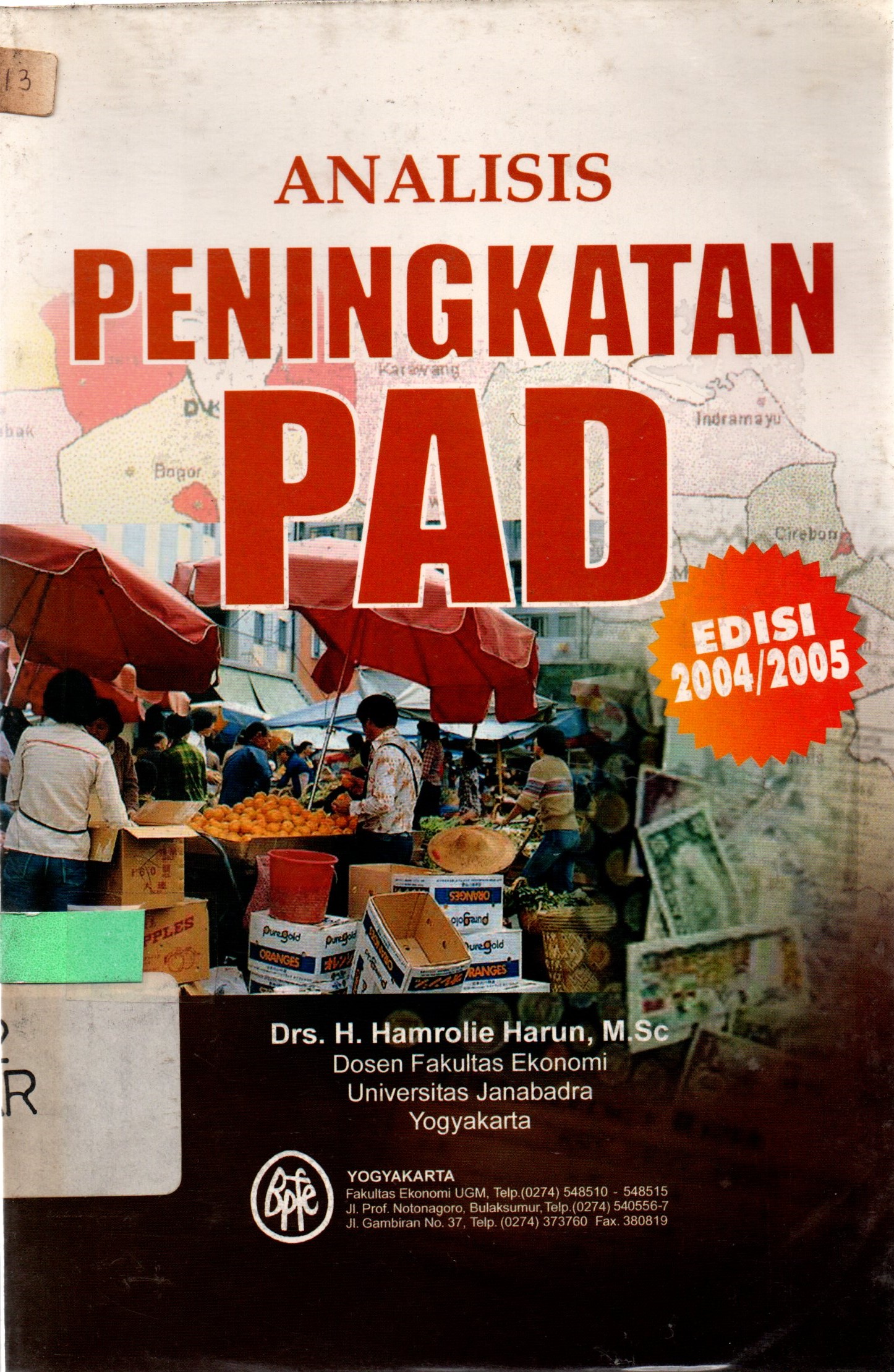 Sampul Analisis Peningkatan PAD / Hamrolie Harun