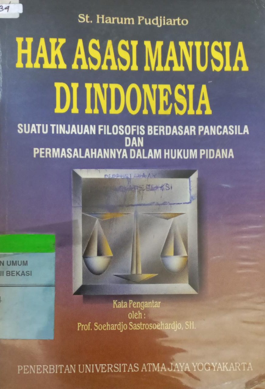 Sampul Hak asasi manusia di indonesia / St. Harum Pudjianto