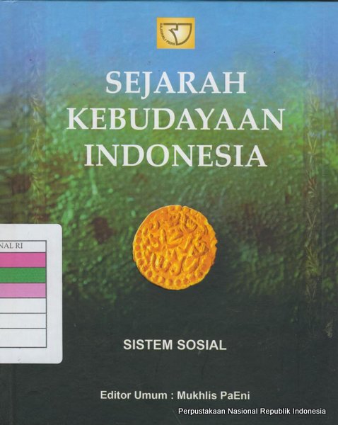 Sampul Sejarah kebudayaan Indonesia sistem sosial / Budhihartono