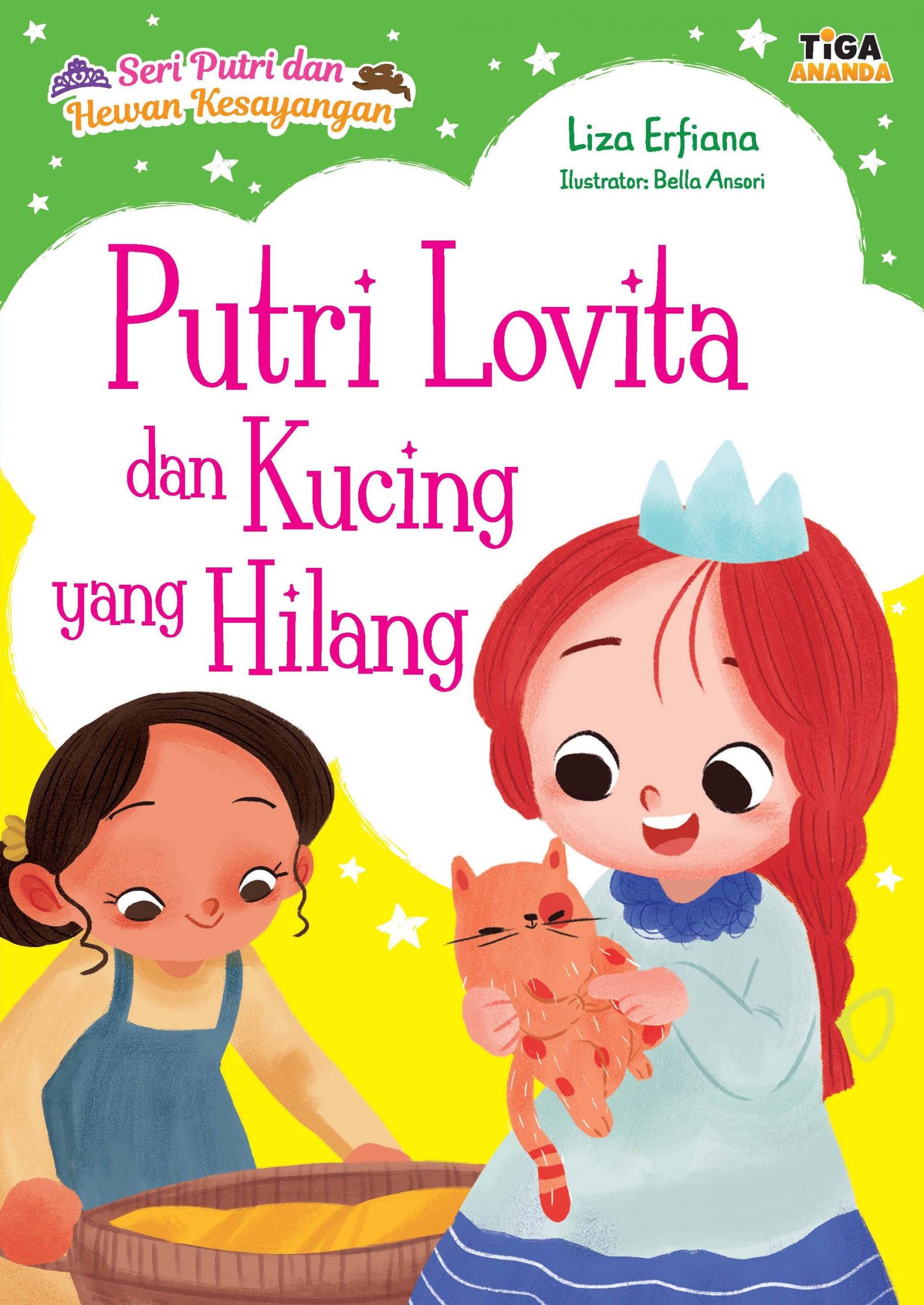 Sampul Putri Lovita dan kucing yang hilang / Liza Erfiana, ilustrator Bella Ansori