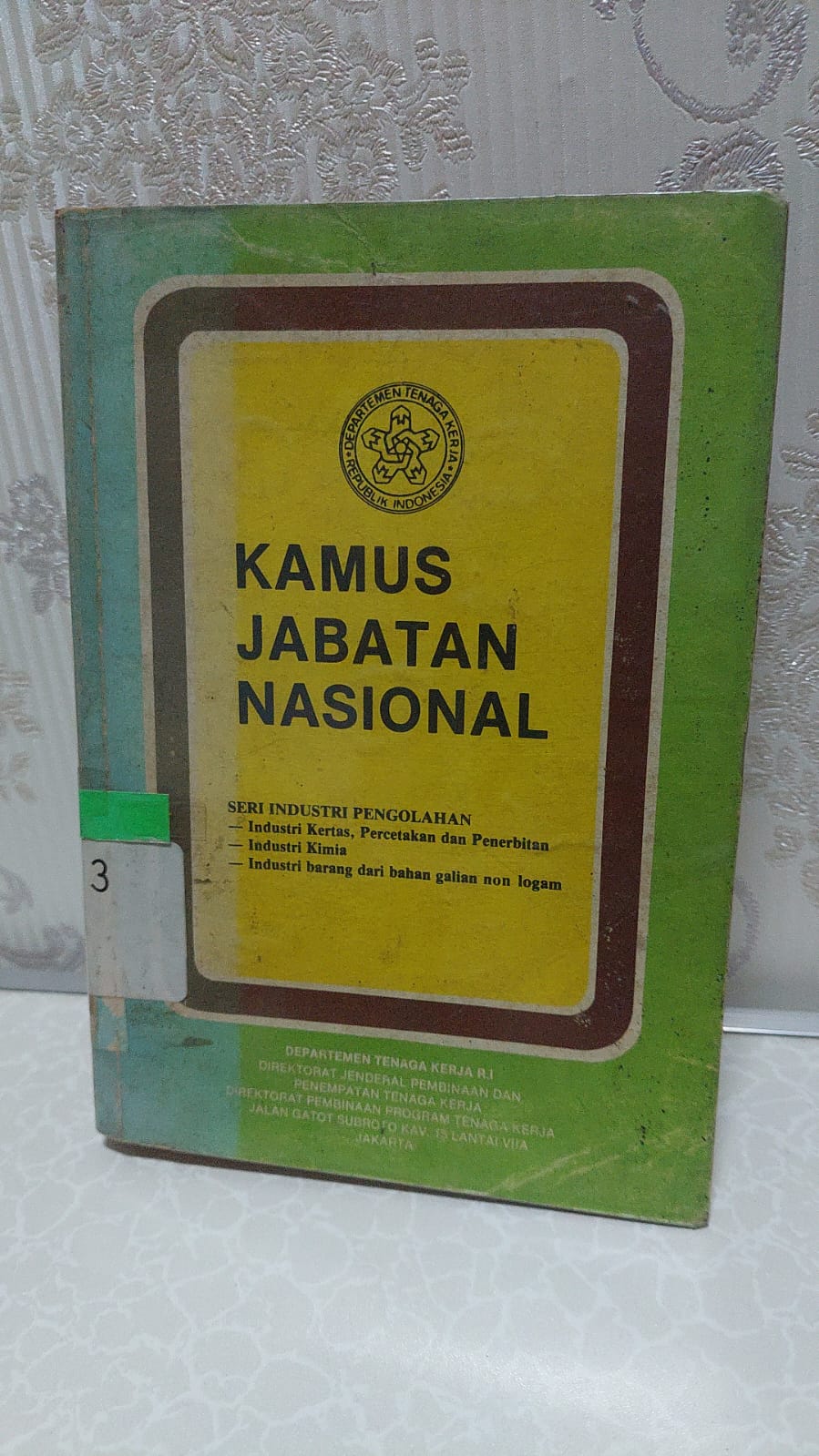 Sampul Kamus Jabatan Nasional / Departemen Tenaga Kerja R.I