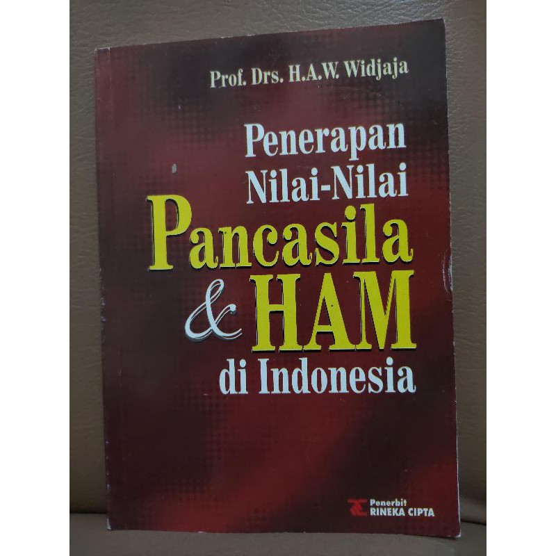 Sampul Penerapan Nilai-Nilai Pancasila Dan HAM / Widjaja