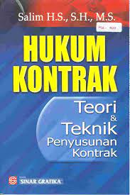 Sampul Hukum Kontrak :  Teori dan teknik penyusunan kontrak / Salim H.S