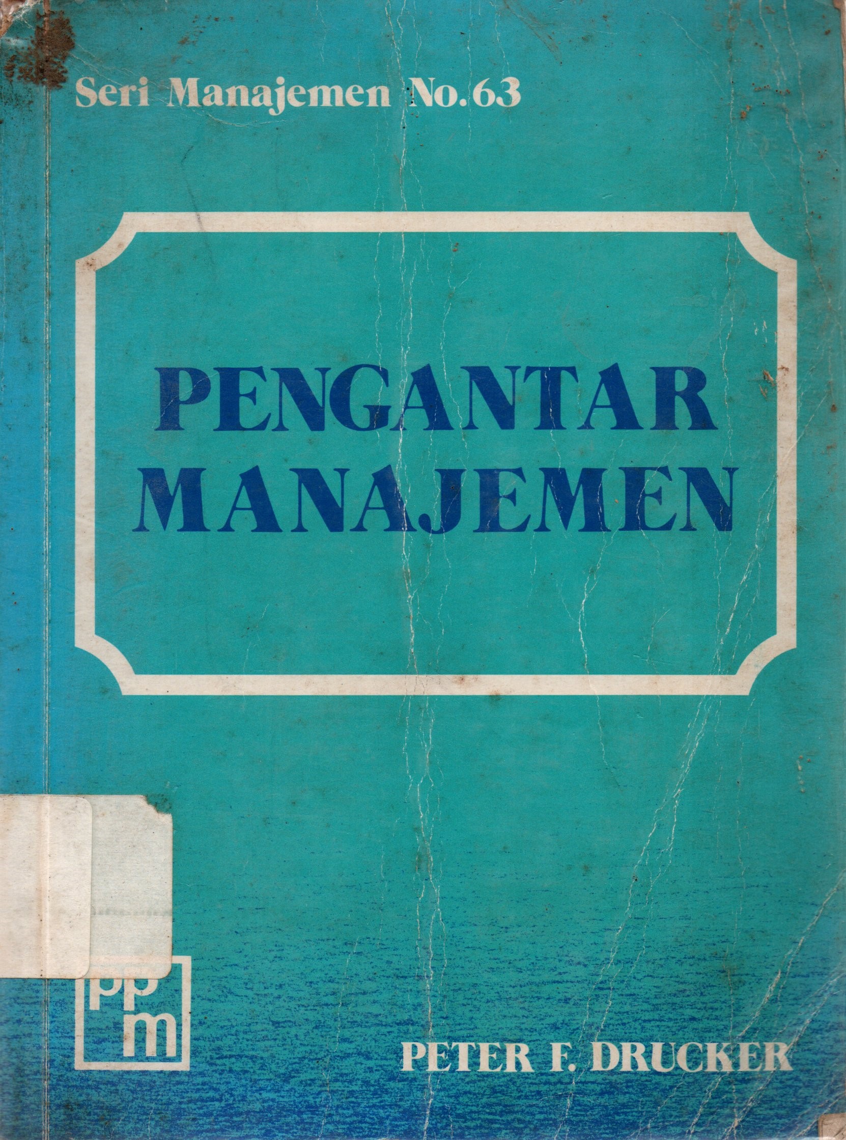 Sampul Pengantar Manajemen / Peter F. Drucker