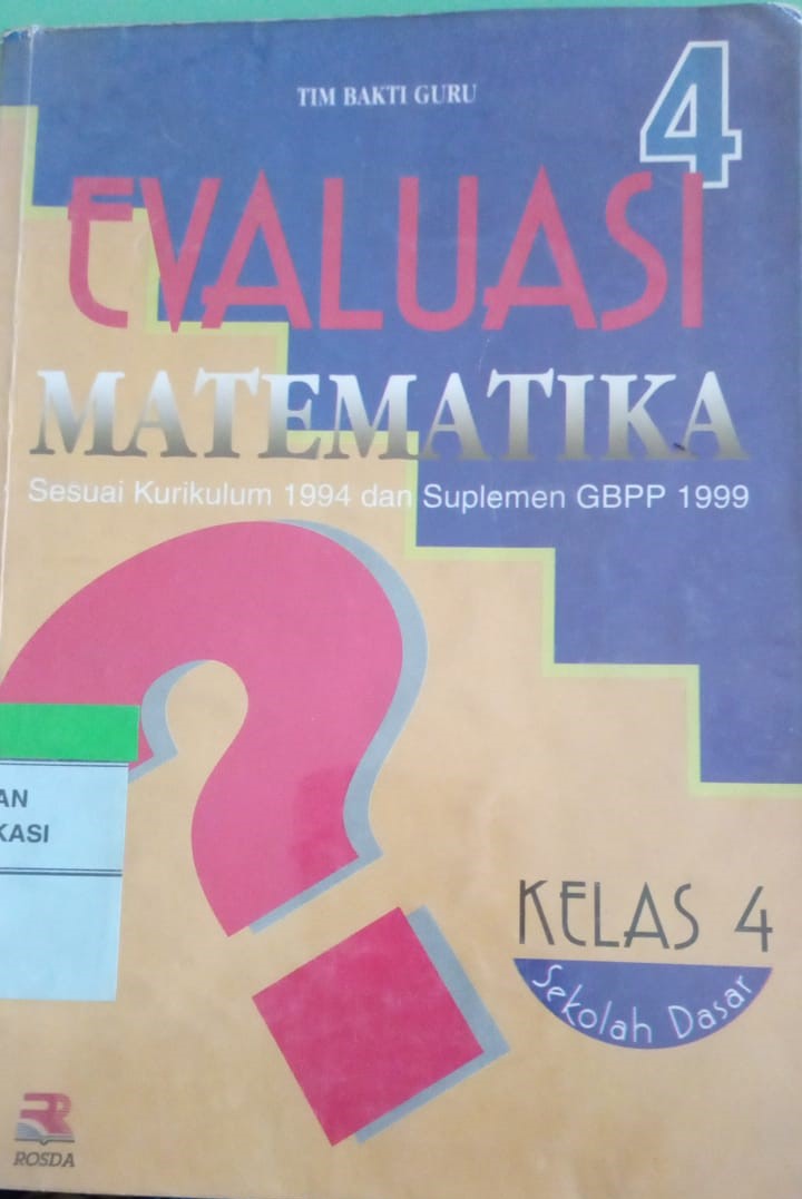 Sampul EVALUASI MATEMATIKA 4 :  Kelas 4 / Husen Ahmad