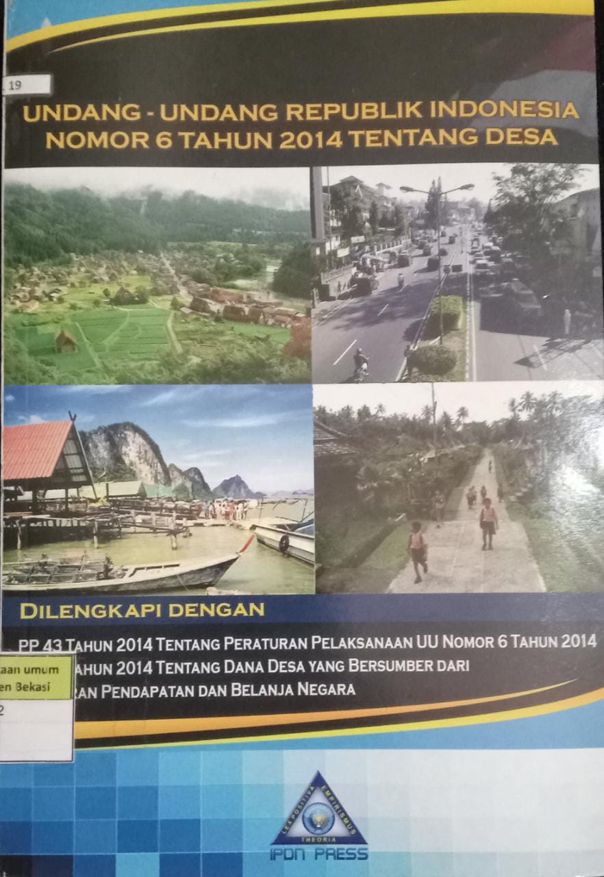 Sampul Undang-undang Republik Indonesia No 6 tahun 2014 Tentang Desa