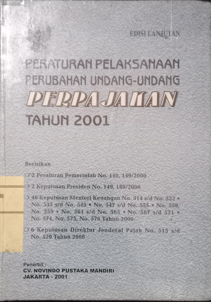 Sampul Peraturan Pelaksanaan Perubahan Undang-undang Perpajakan Tahun 2001