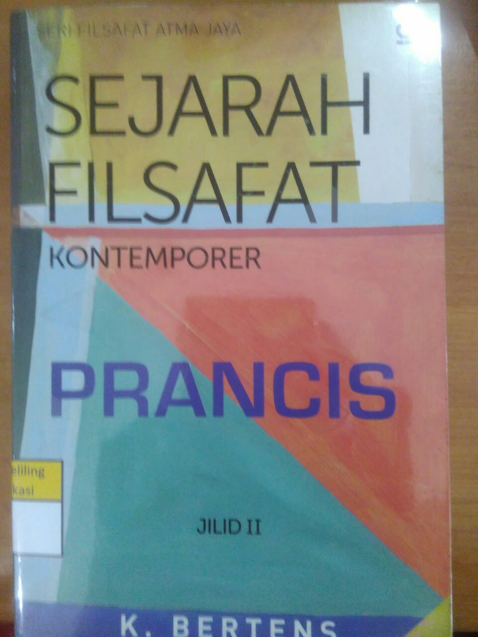 Sampul Sejarah filsafat konteporer prancis / Bertens