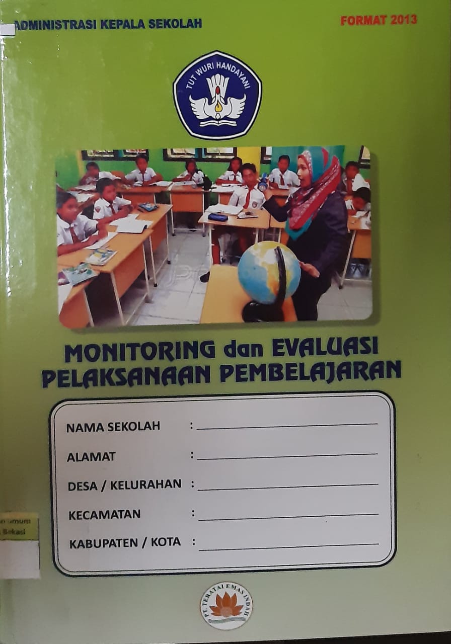 Sampul administrasi kepala sekolah monitoring dan evaluasi pelaksanaan pembelajaran