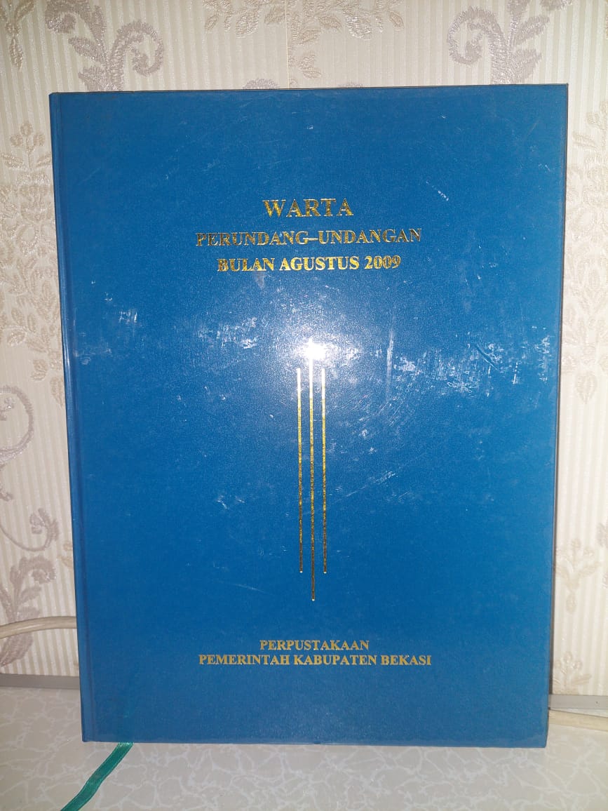 Sampul Warta Perundang-Undangan Bulan Agustus 2009 Edisi 2890 / Ahmad Mukhlis Yusuf