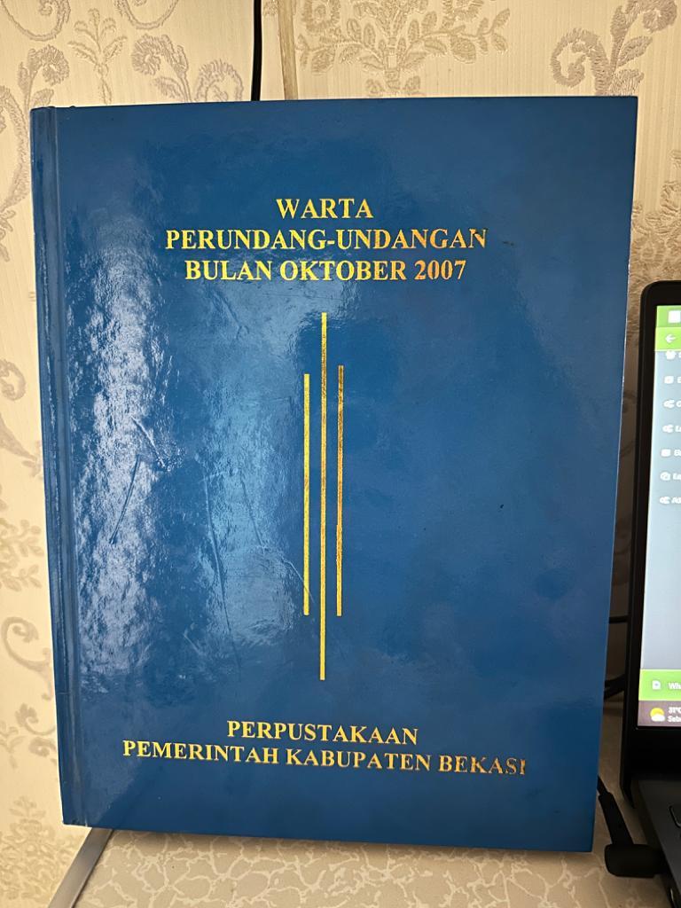 Sampul Warta Perundang-Undangan Bulan Oktober 2007 Edisi 2707/TH. XXI / Astro Kamal Rokan
