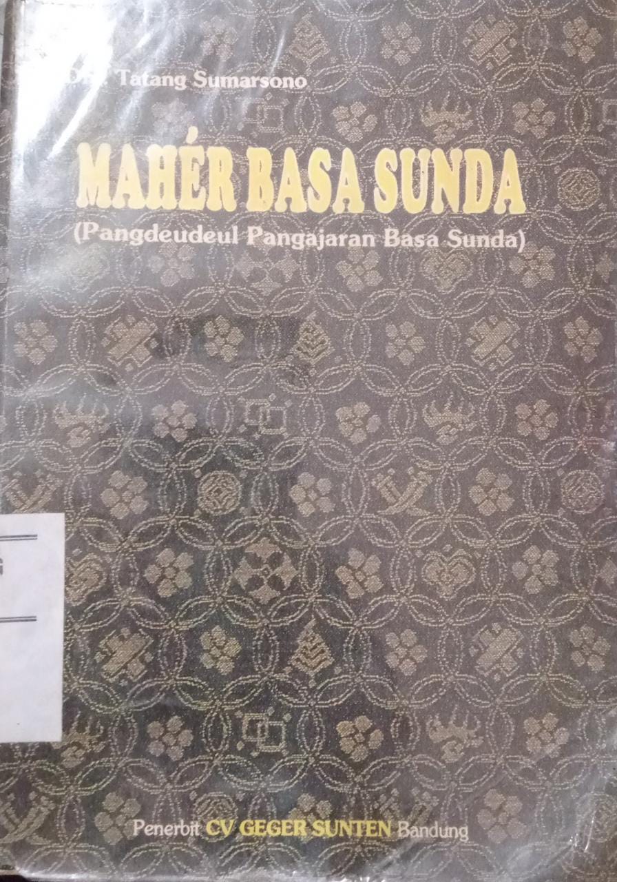 Sampul Maher basa Sunda / Tatang Sumarsono