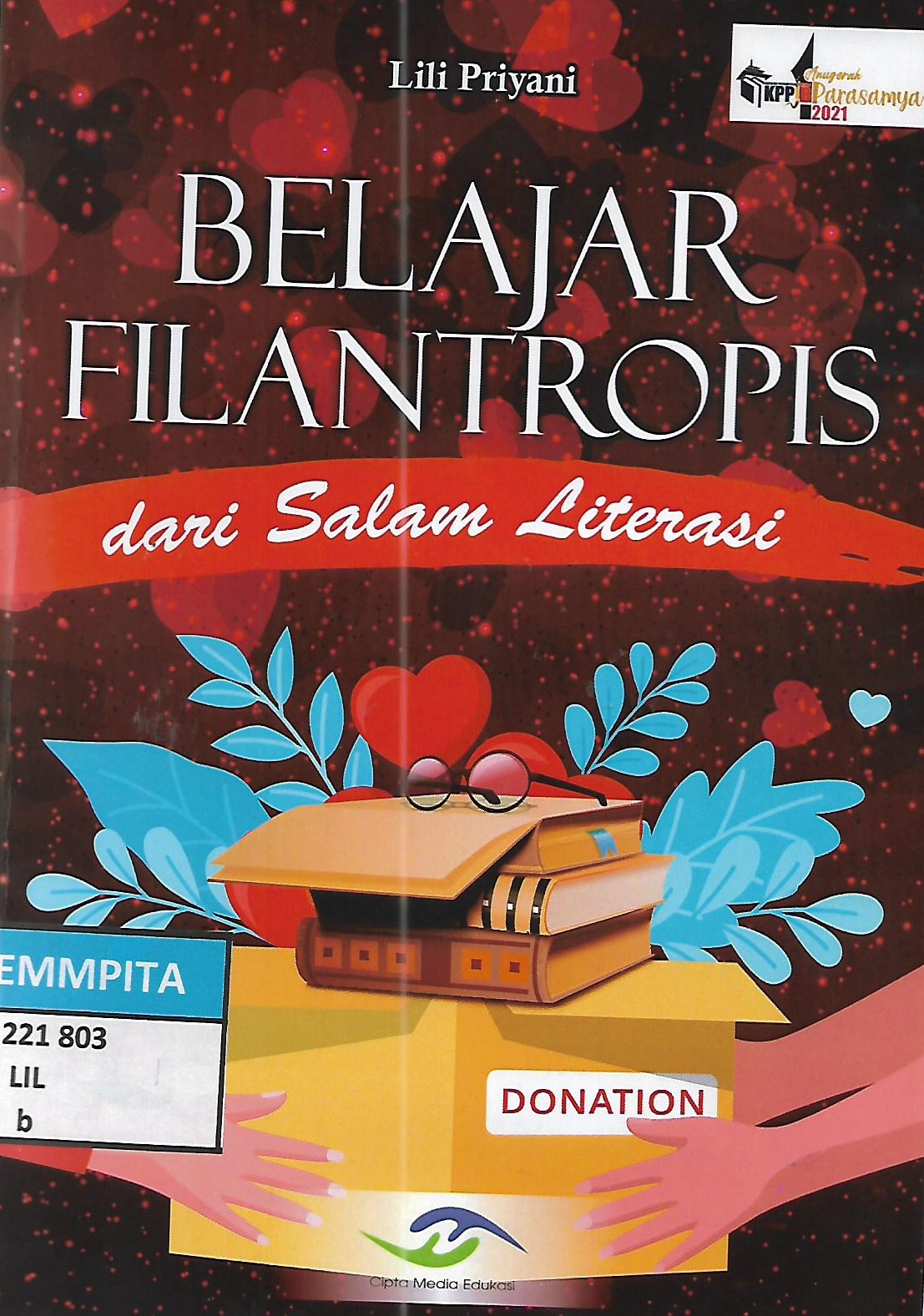 Sampul Belajar Filantropis :  dari salam literasi / Lili Priyani