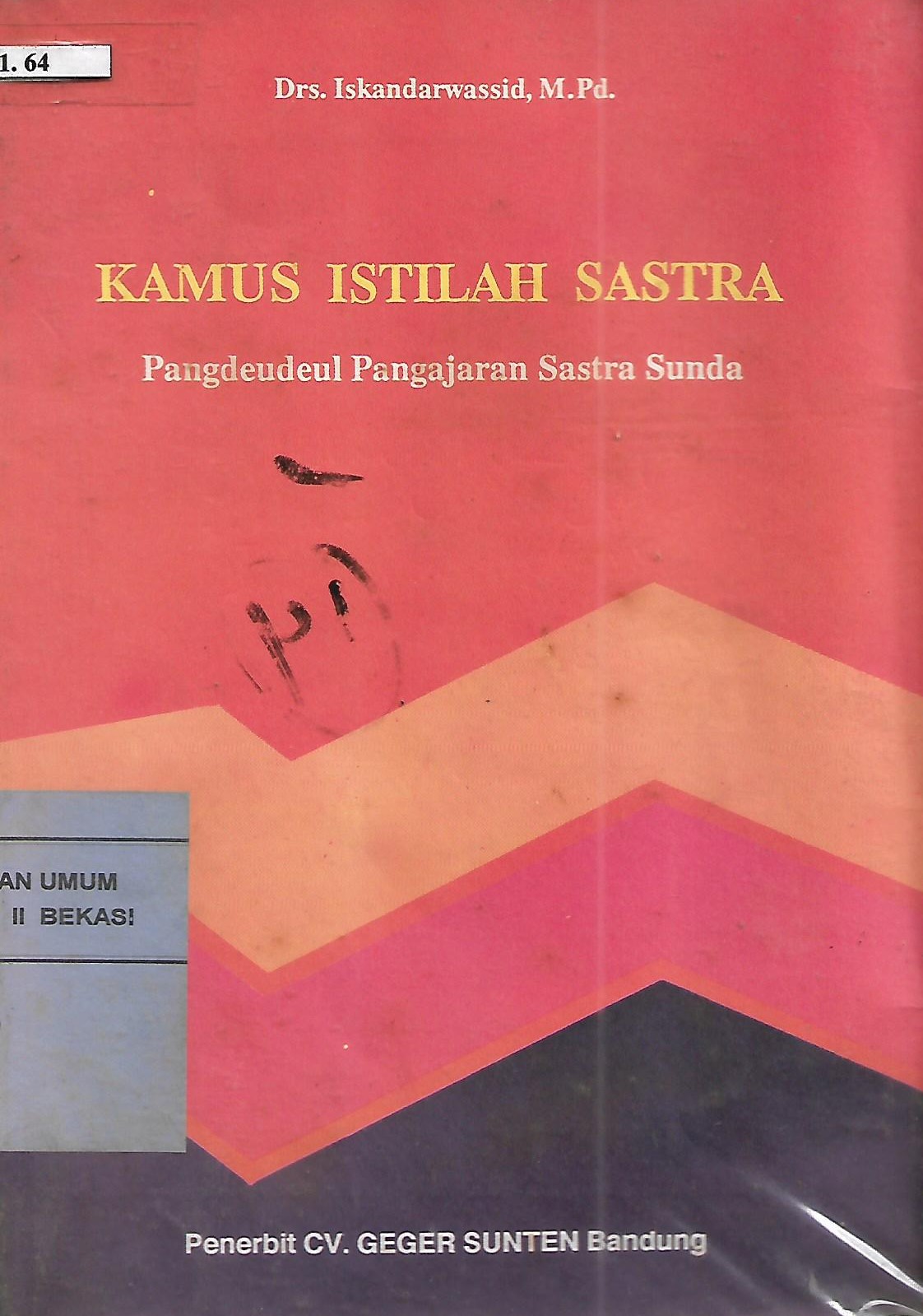 Sampul Kamus Istilah Sastra / Iskandarwassid