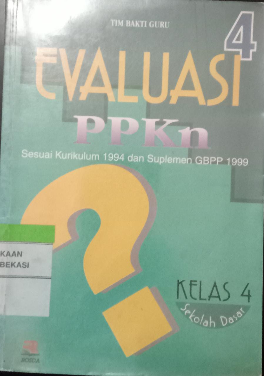 Sampul Evaluasi Pendidikan Pancasila dan Kewarganegaraan  (PPkn) / Soenarjo