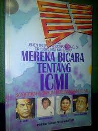Sampul Mereka bicara tenteng ICMI :  sorotan 5 tahun perjalanan ICMI / Letjen TNI (Purn) Sudarmono, SH. dan Yusril Ihza Mahendra