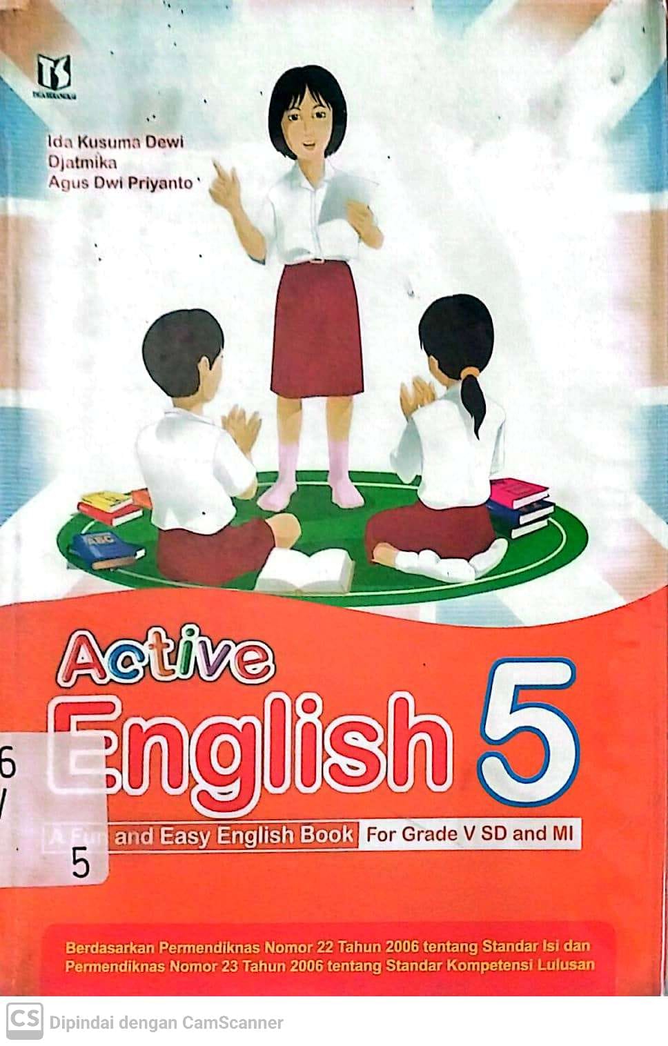 Sampul Active English 5 :  A fun and easy english book for grade V SD and MI / Ida Kusuma
