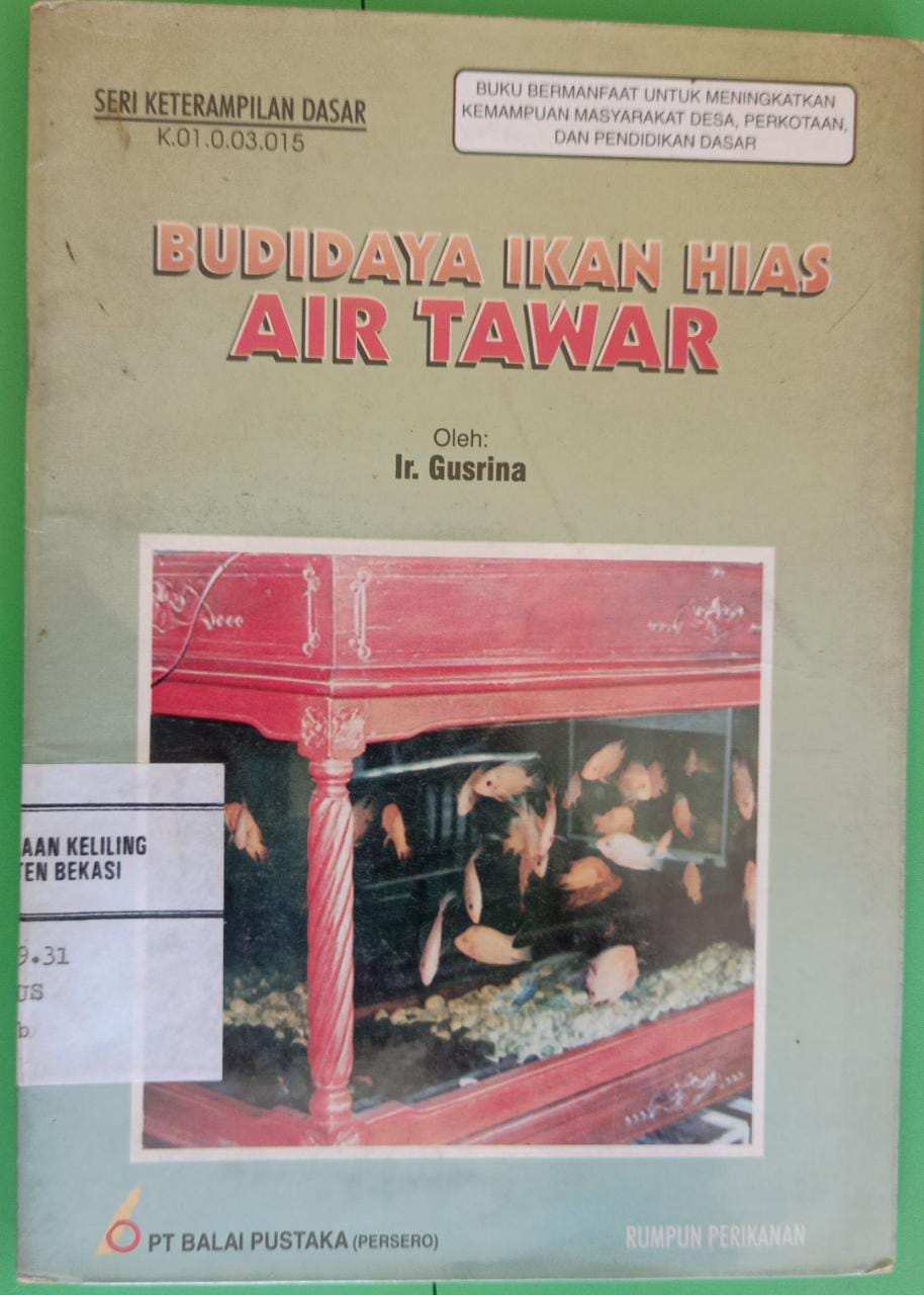 Sampul Budidaya ikan hias air tawar / Gusrina