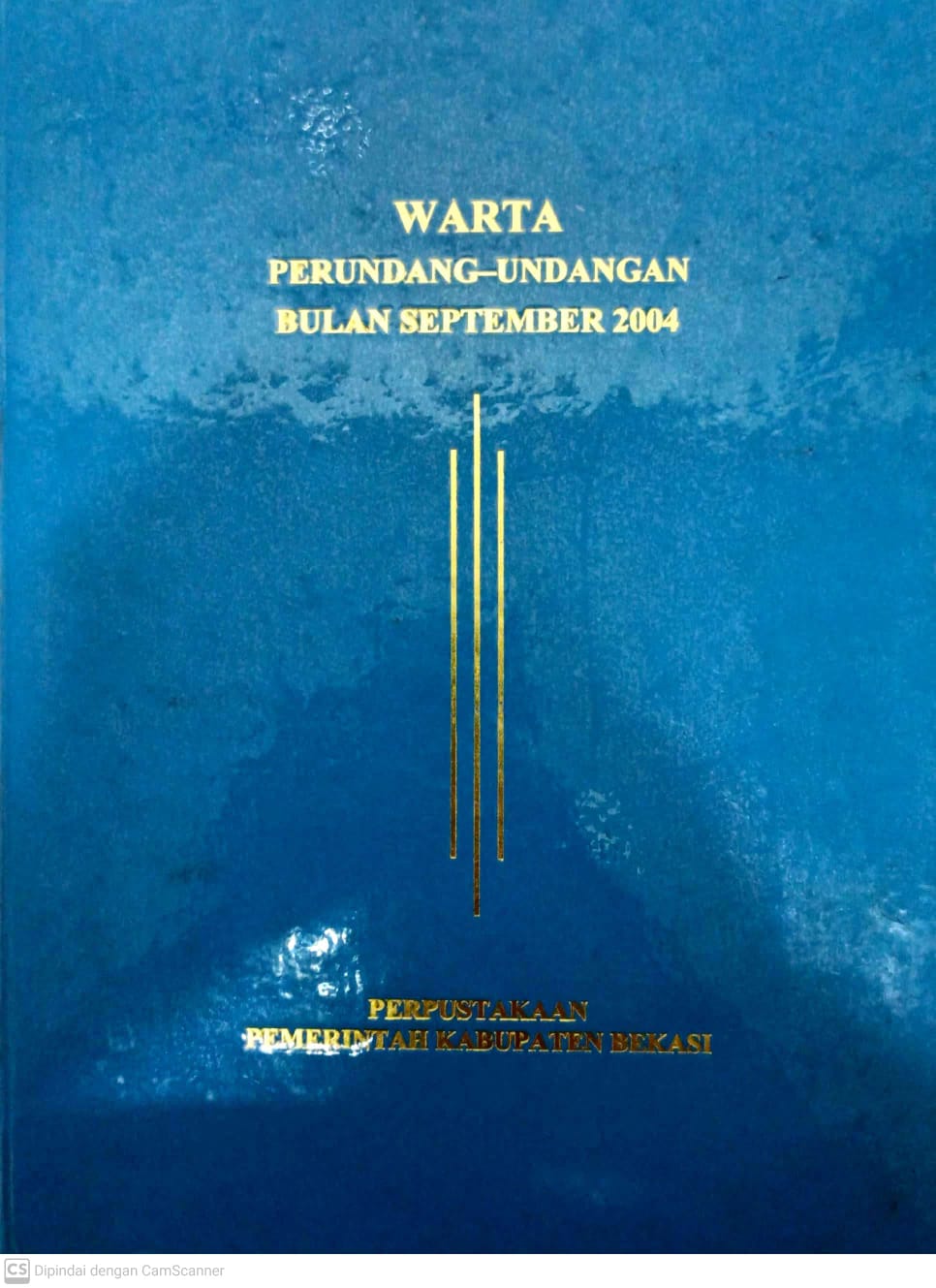 Sampul Warta Perundang Undangan September 2004 / Alit Wiratmaja
