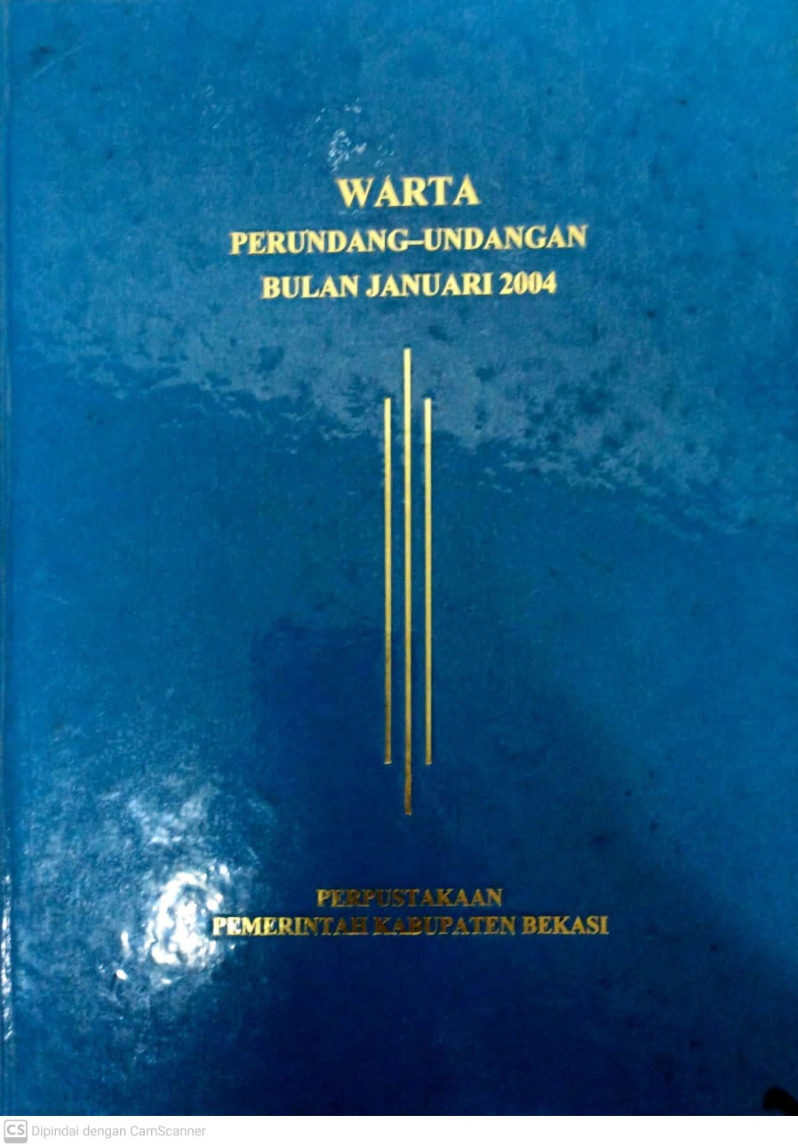 Sampul Warta Perundang Undangan Januari 2004 / Alit Wiratmaja