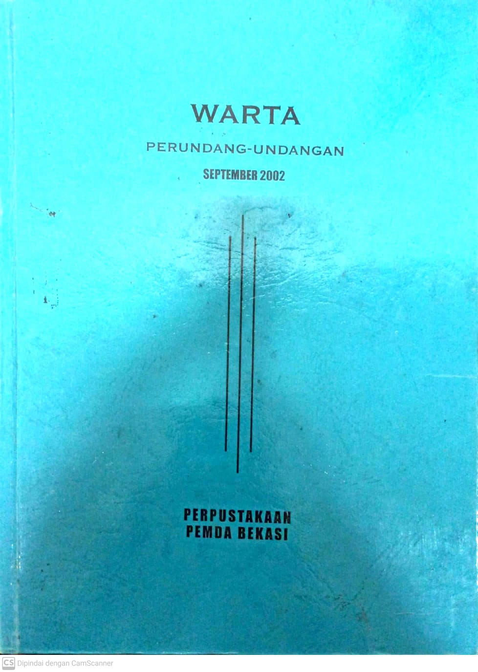 Sampul Warta Perundang Undangan September 2002 / Mohamad Sobary