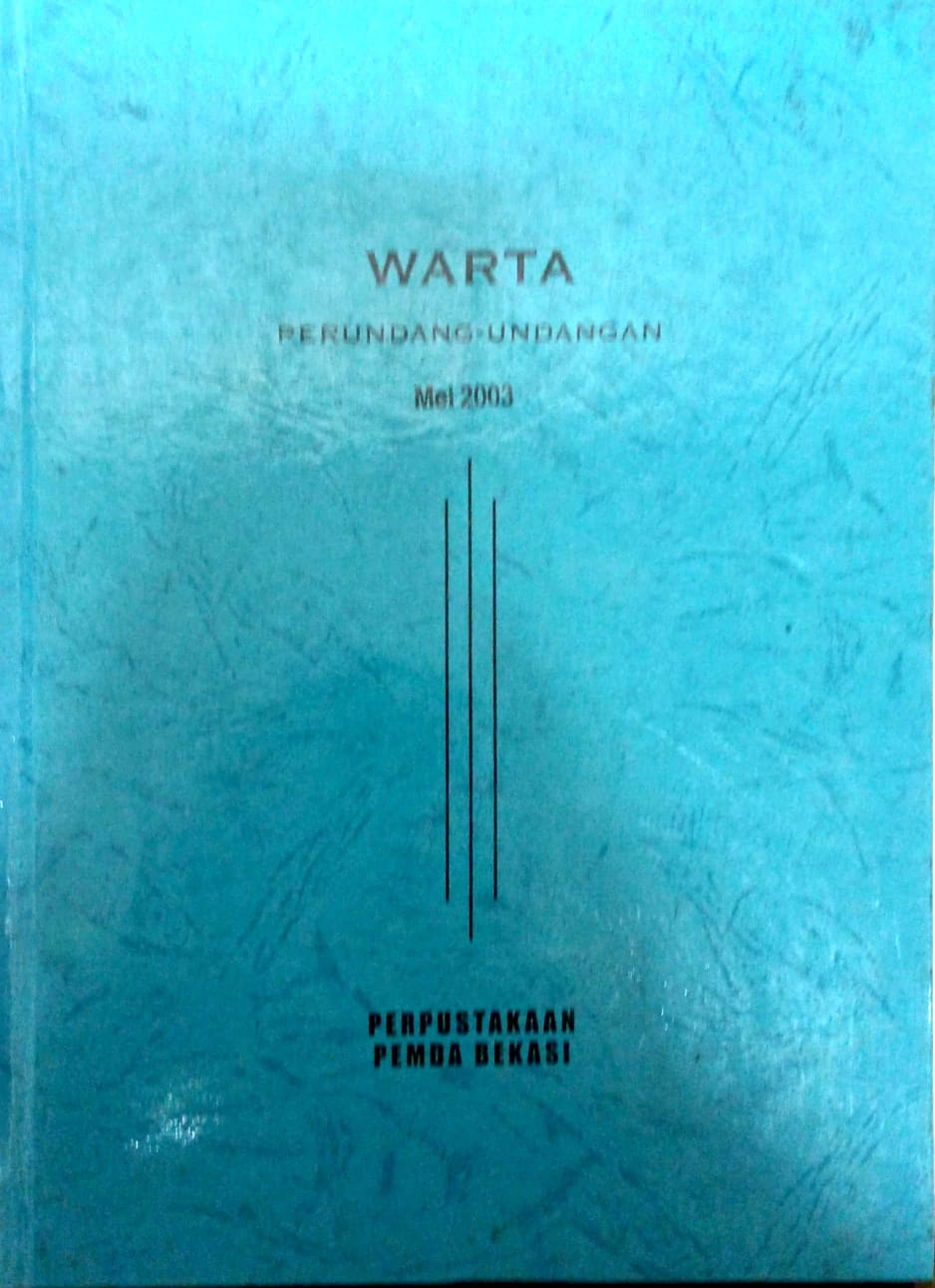 Sampul Warta Perundang Undangan Mei 2002 / Alit Wiratmaja