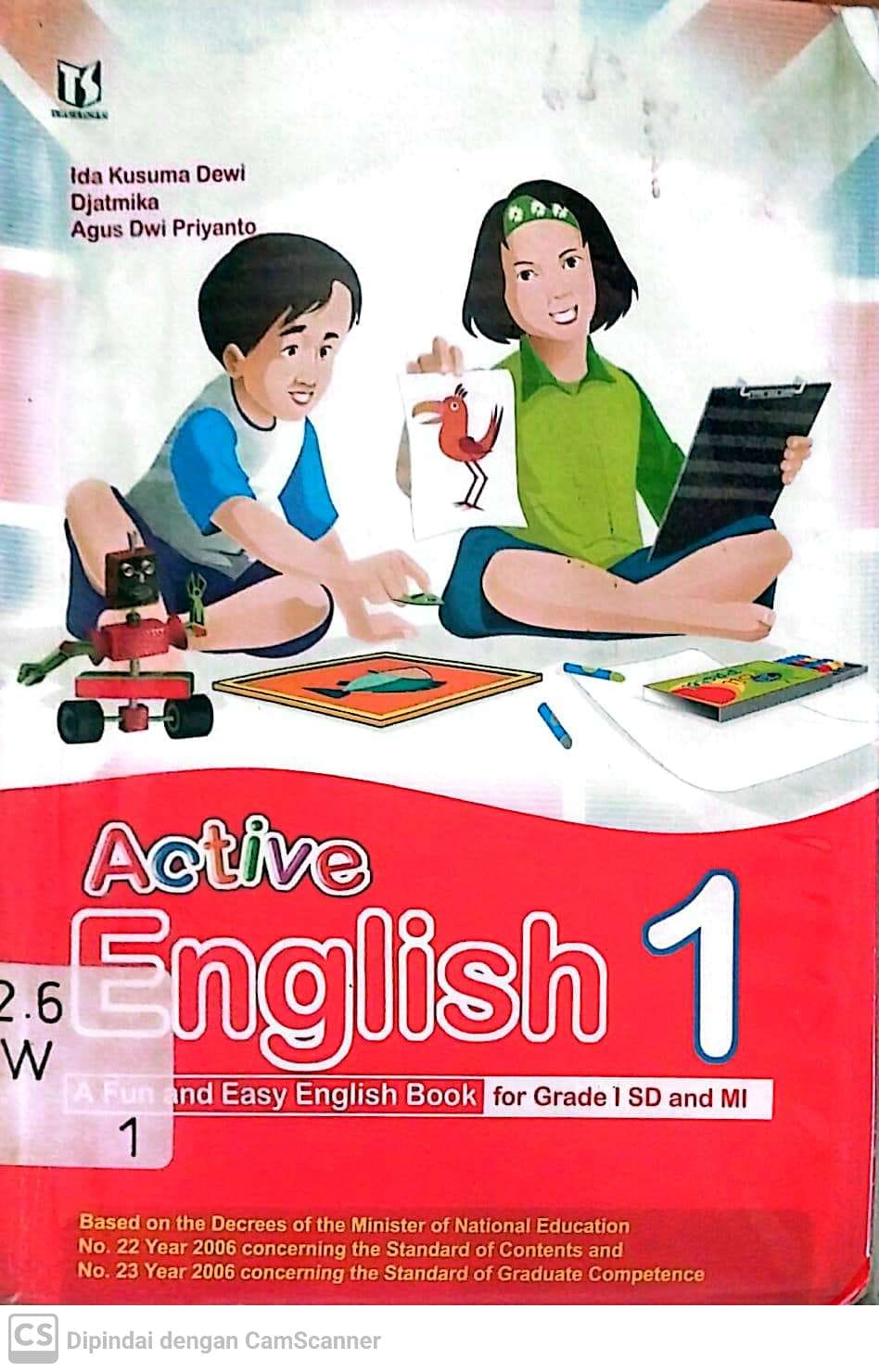 Sampul Active english 1 :  a fun and easy english book for grade I SD and MI / Ida Kusuma Dewi