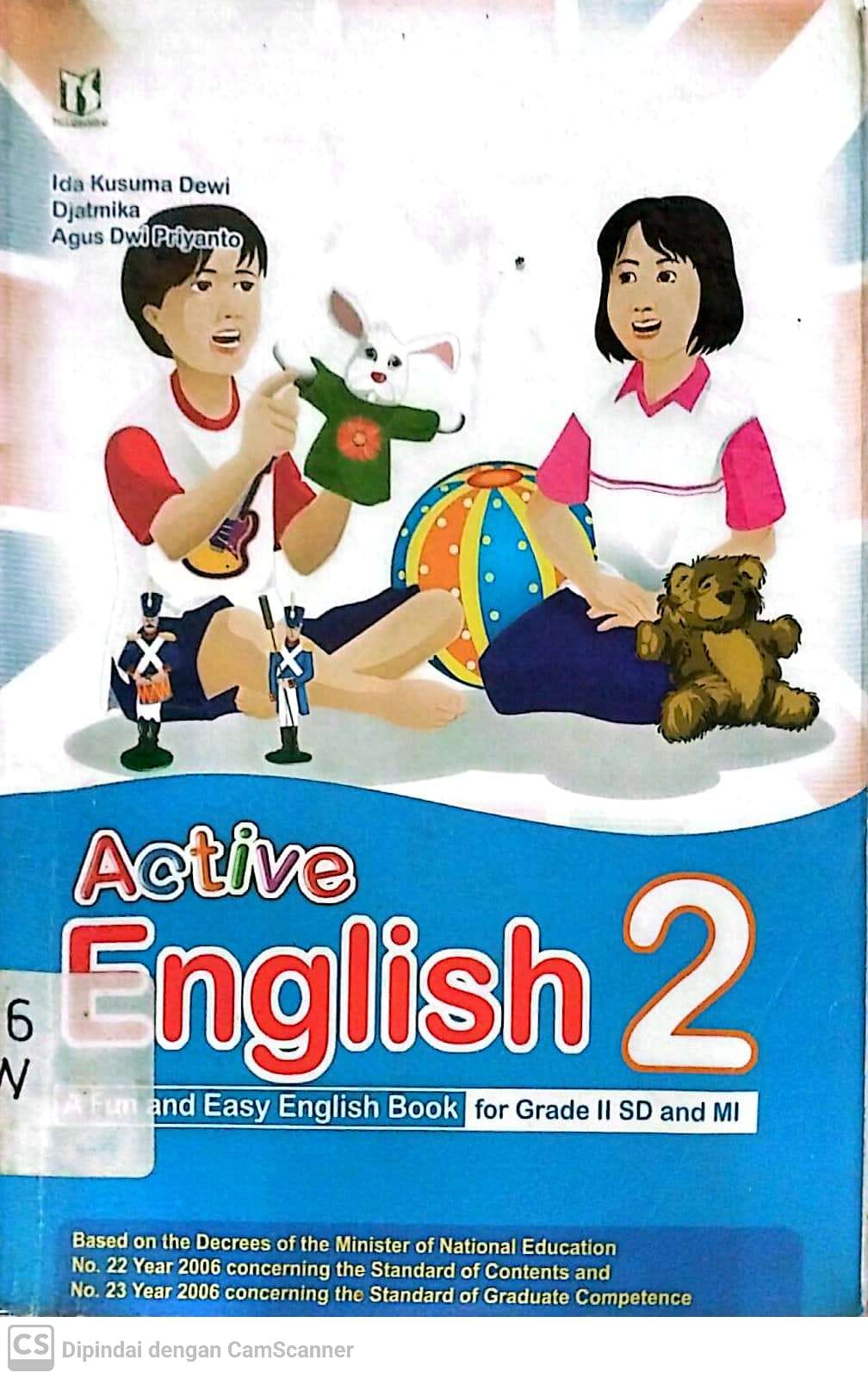 Sampul Active english 2 :  a fun and easy english book for grade II SD and MI / Ida Kusuma Dewi