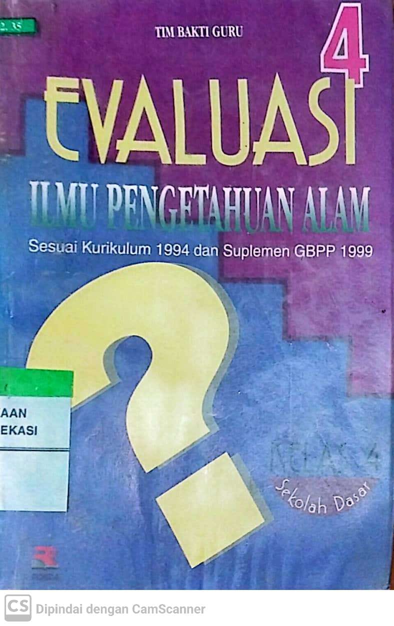 Sampul Evaluasi Ilmu Pengetahuan Alam 4 / Soenarjo