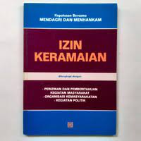 Sampul Izin keramaian :  keputusan bersama Mendagri dan Menhankam