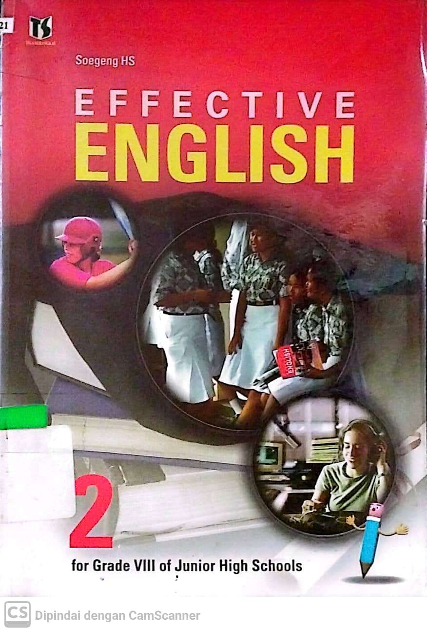 Sampul Effective English 2 :  for grade VIII of junior high schools / Soegeng HS