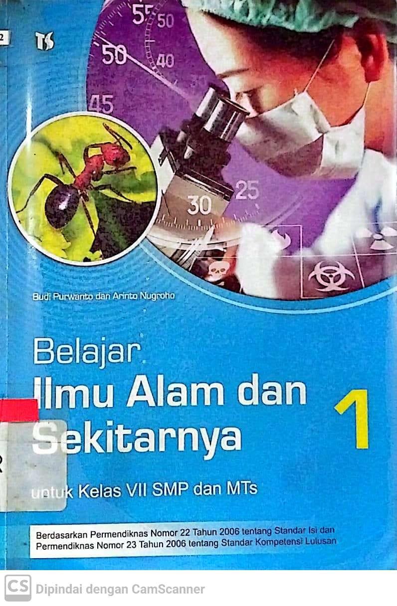 Sampul Belajar Ilmu Alam dan Sekitarnya 1 :  untuk kelas VII SMP dan MTs / Budi Purwanto