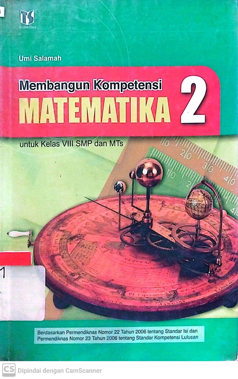 Sampul Membangun kompetensi matematika 2 :  untuk kelas VIII SMP dan MTs / Umi Salamah