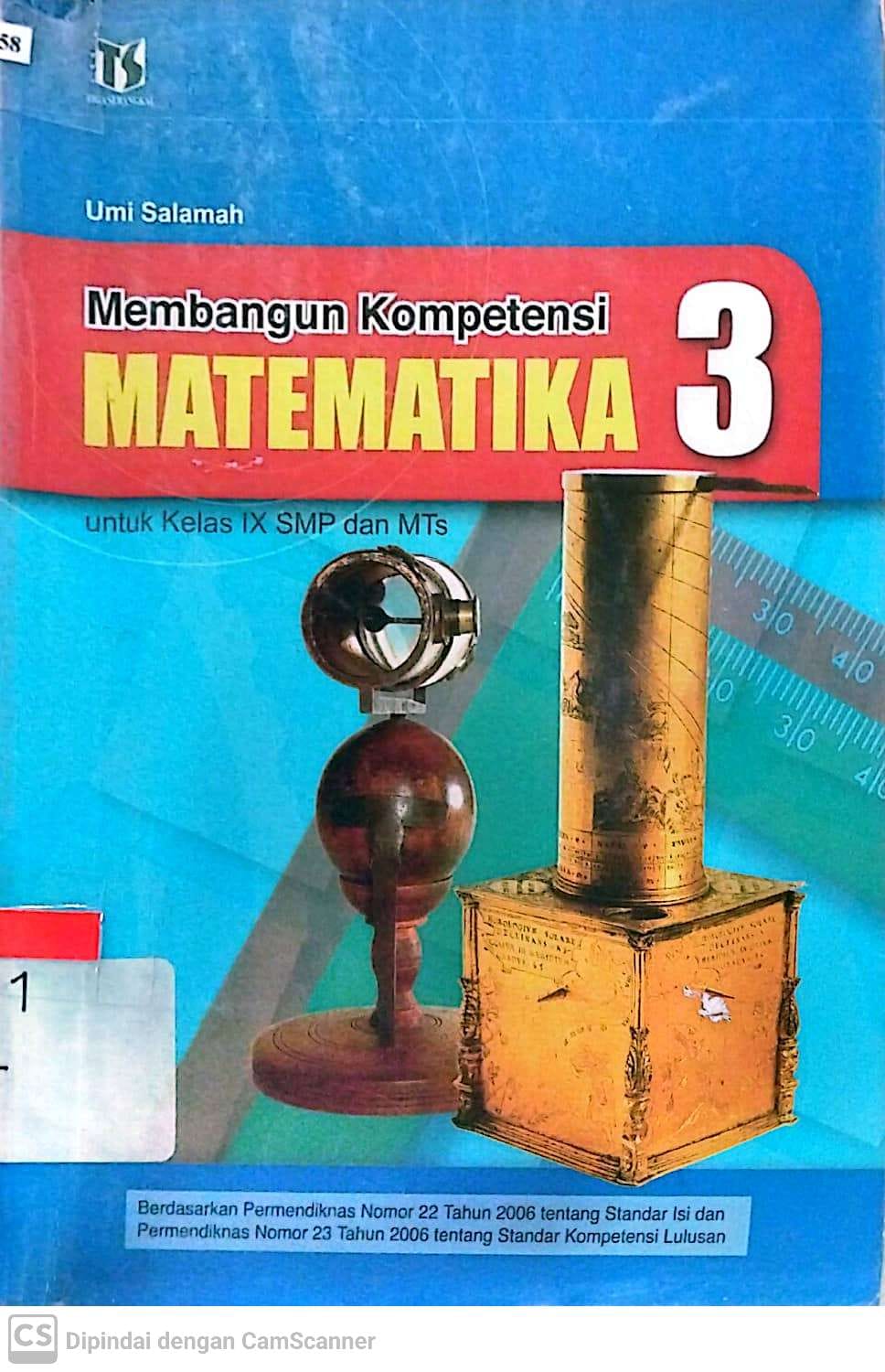 Cover Membangun kompetensi matematika 3 :  untuk kelas IX SMP dan MTs / Umi Salamah
