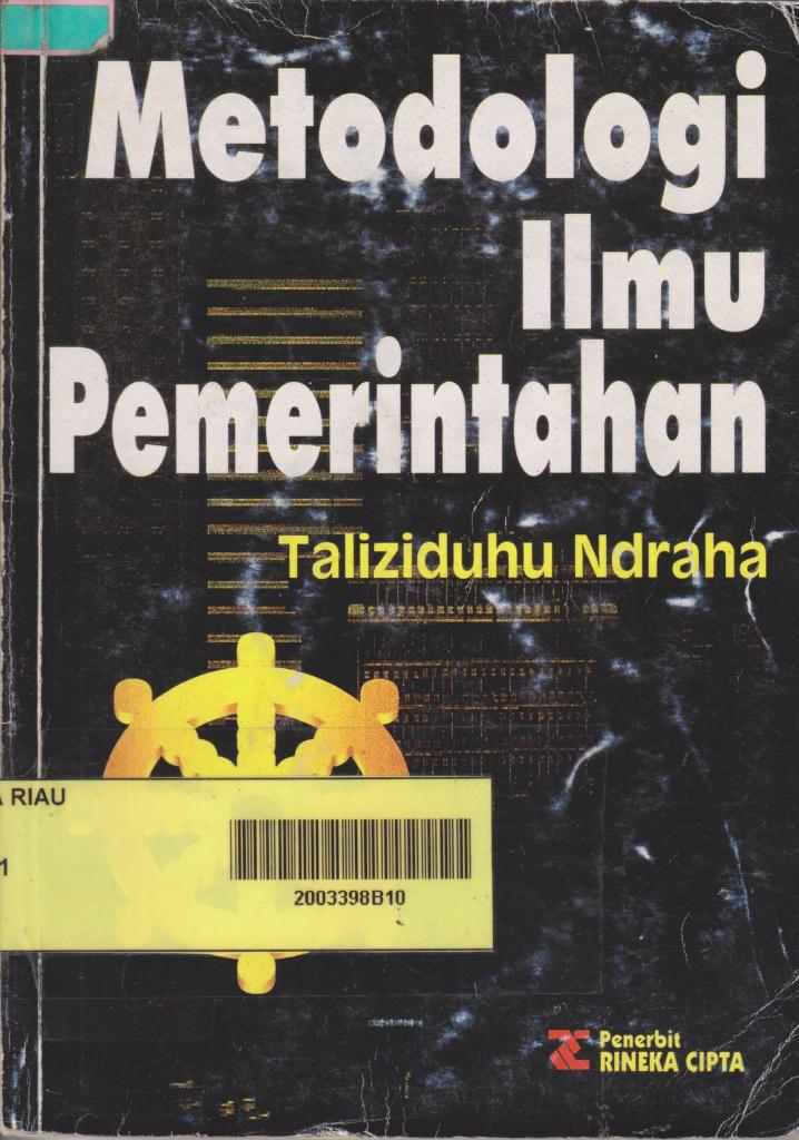 Sampul Metodologi ilmu pemerintahan / Taliziduhu Ndraha