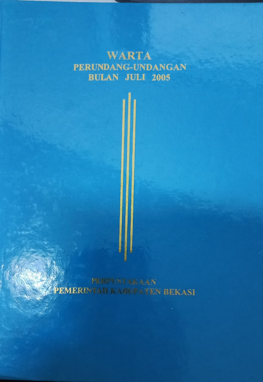 Sampul Warta Perundang Undangan Mei 2005 / Alit Wiratmaja