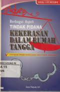 Sampul Berbagai Aspek Tindak Pidana Kekerasan Dalam Rumah Tangga / Guse Prayudi
