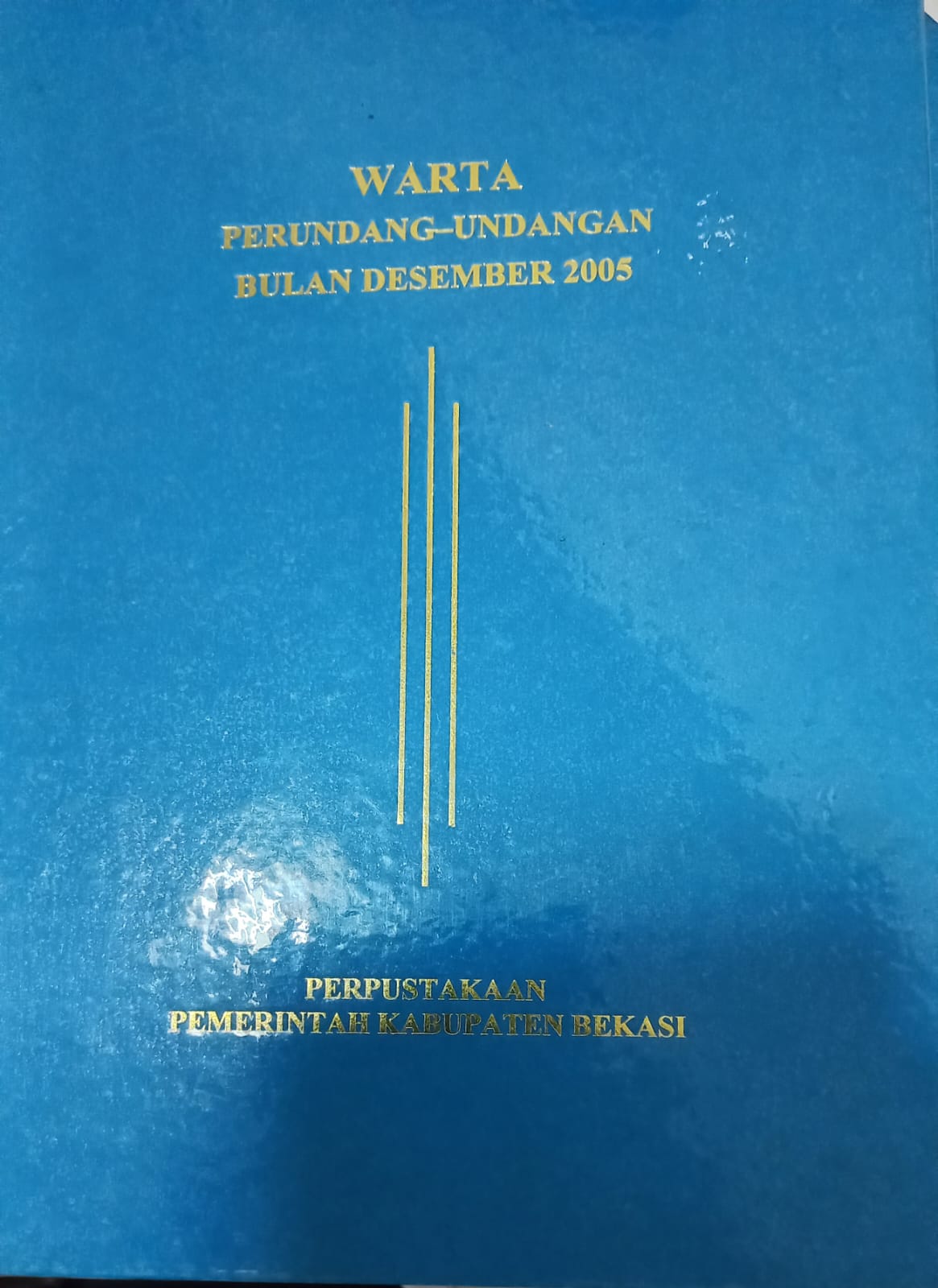Sampul Warta Perundang Undangan Oktober  2005 / Asro Kamal Rokan
