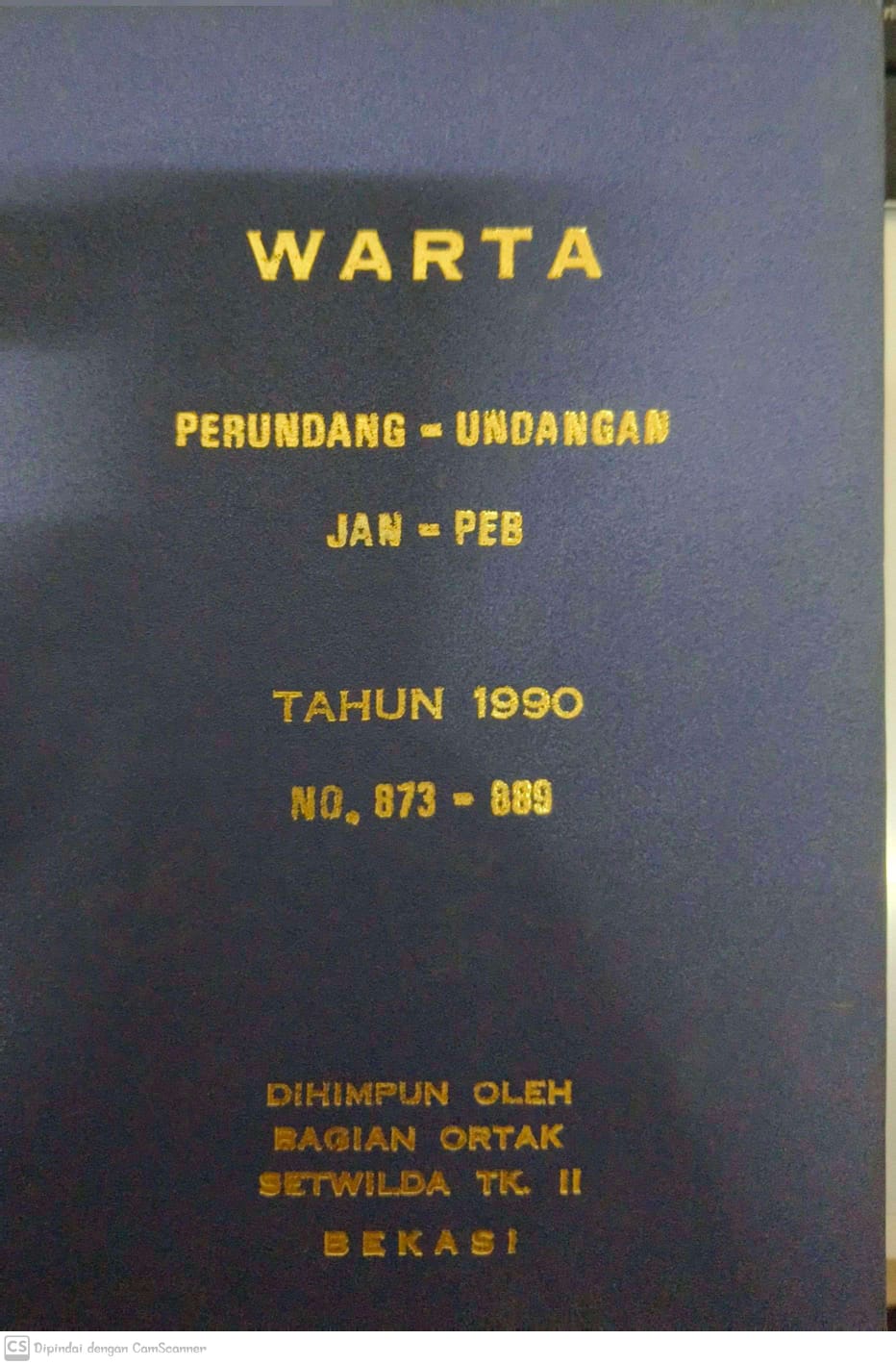 Sampul Warta Perundang Undangan jan-peb tahun 1990