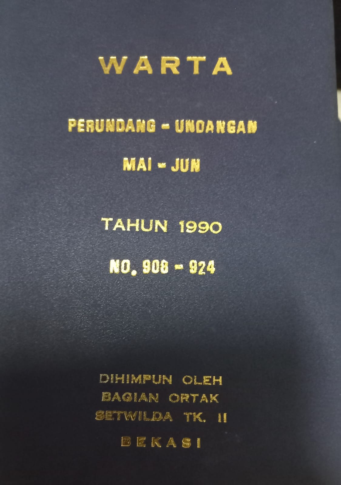 Sampul Warta Perundang Undangan Mei - Juni 1990