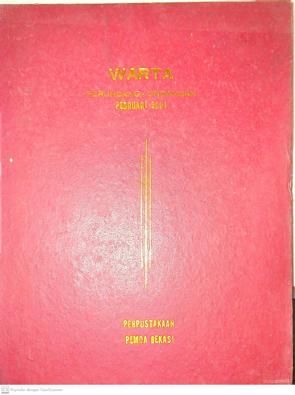 Sampul Warta Perundang Undangan Februari 2001 / Mohamad Sobary