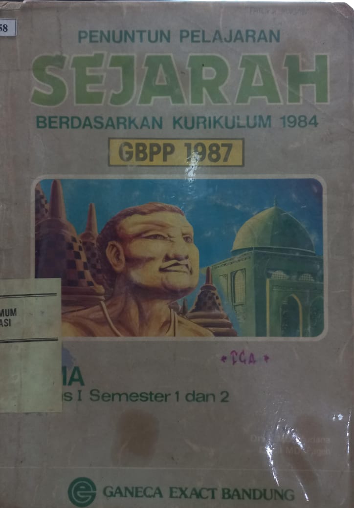 Sampul Penuntun Pelajaran Sejarah Berdasarkan Kurikulum 1984 Disesuaikan dengan GBPP 1987 / I MD. Yudana