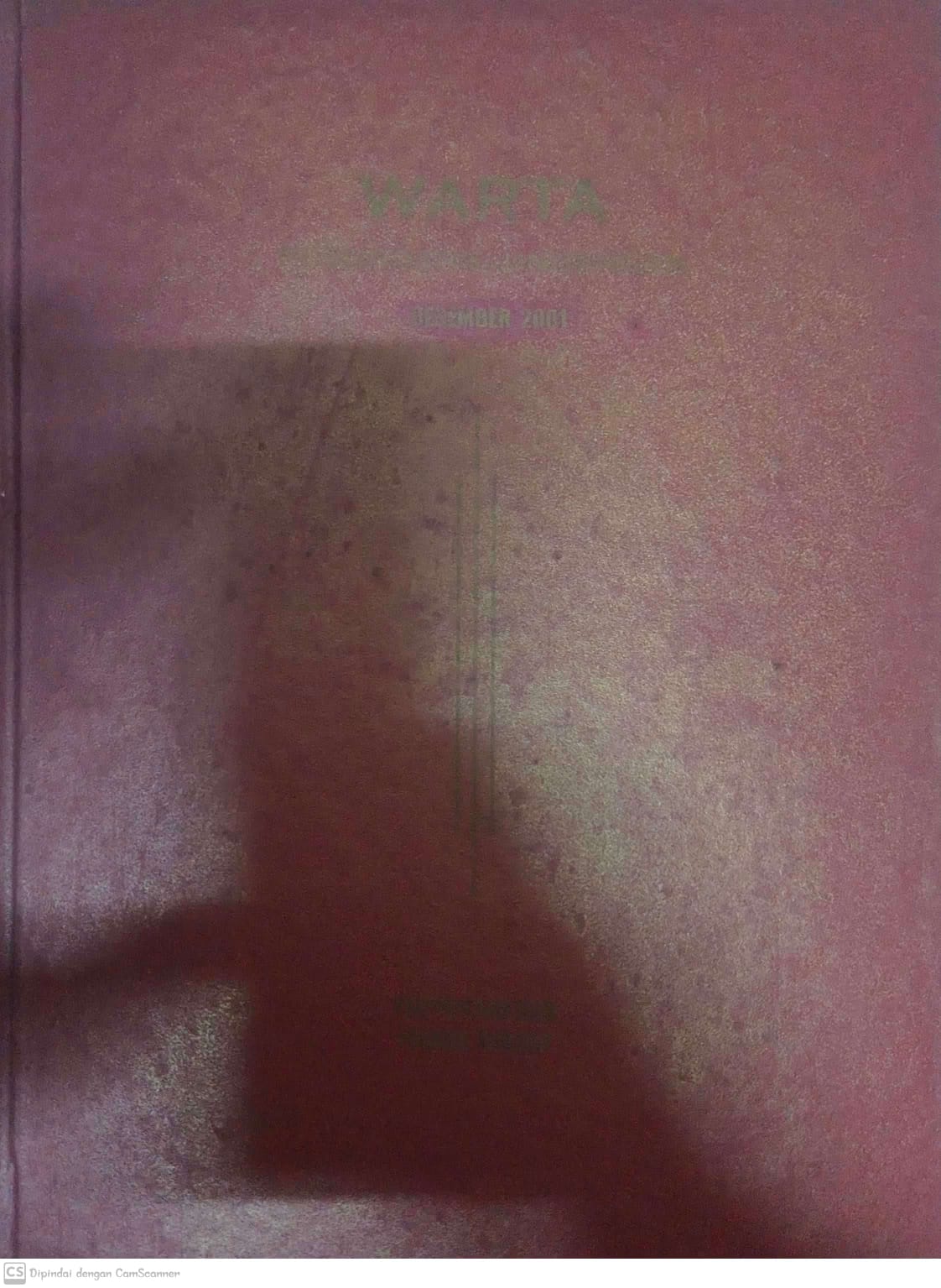 Sampul Warta Perundang Undangan desember 2001 / Mohamad Sobary