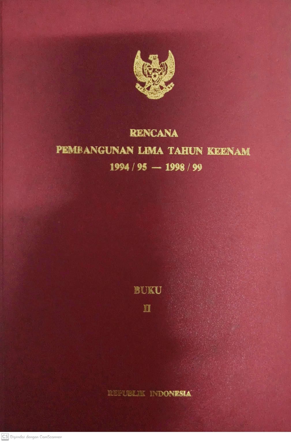 Sampul Rencana Pembangunan Lima Tahun Keenam 1994/95 - 1998/99