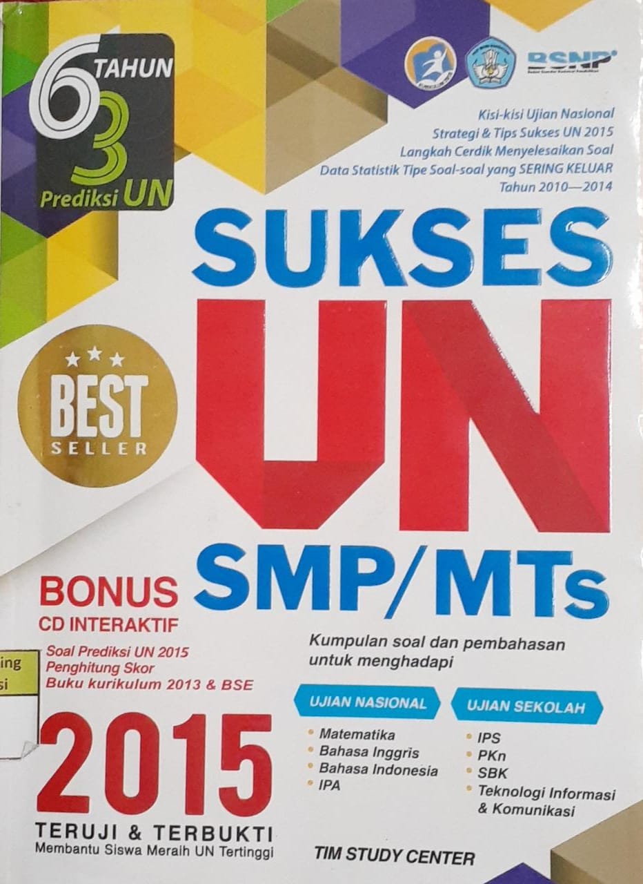 Sampul Sukses un smp /mts 2015 / Tim study center