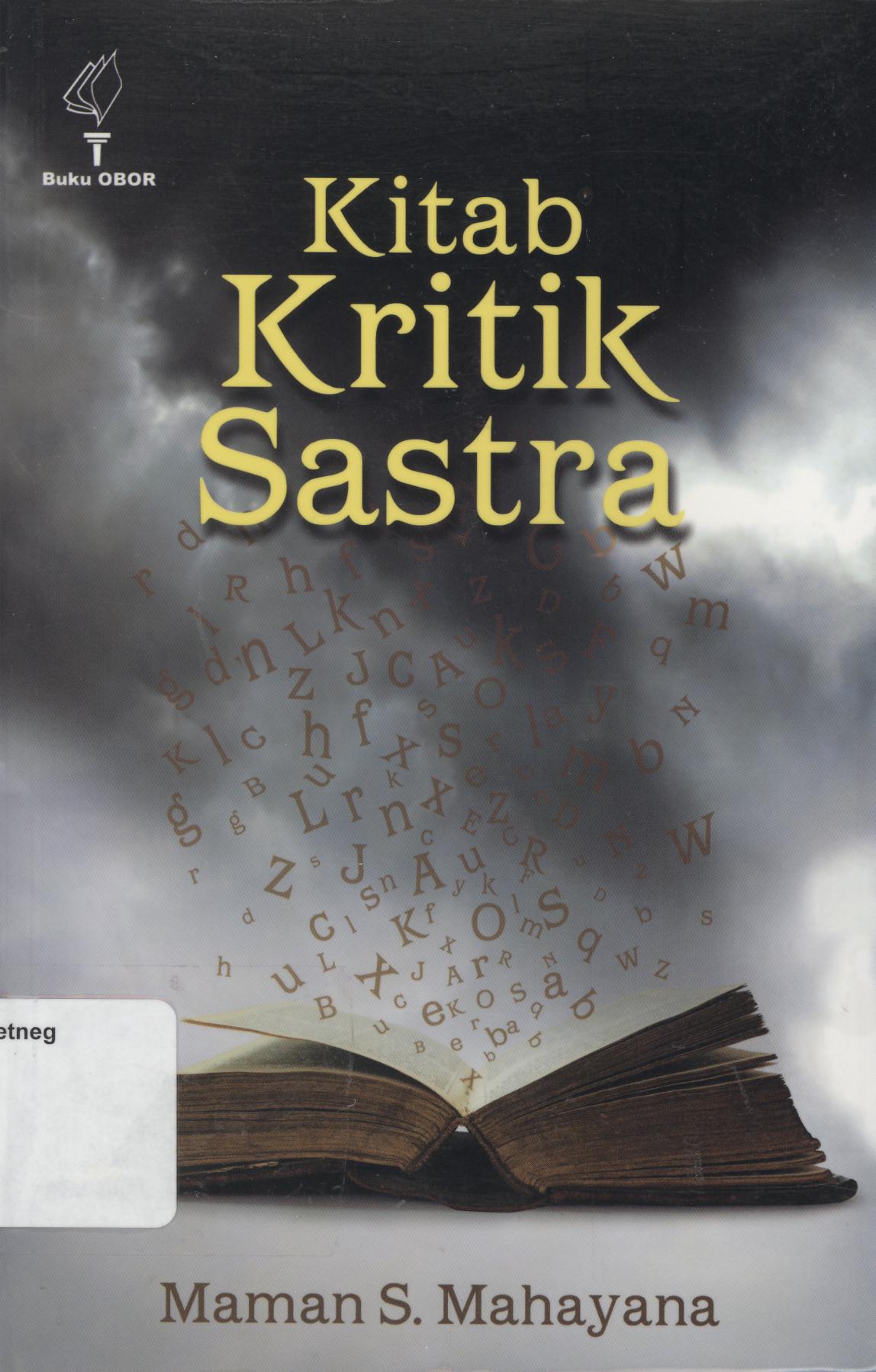 Sampul Kitab kritik sastra / Maman s mahayana