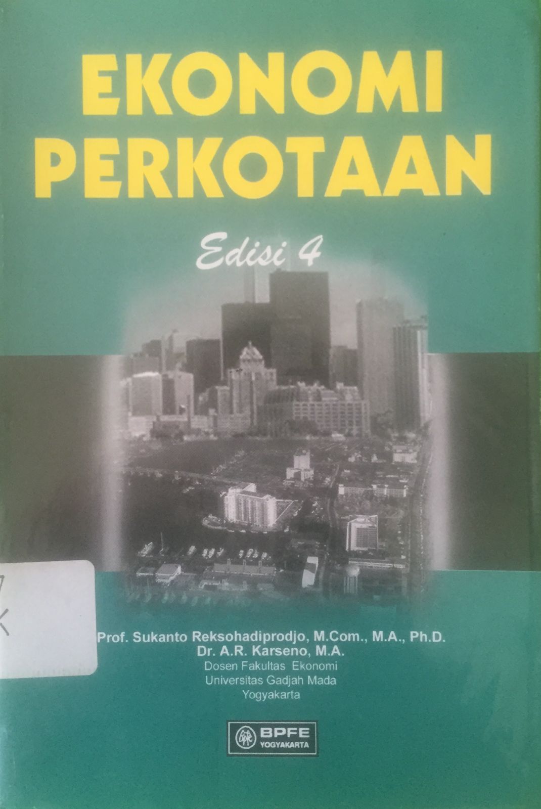 Sampul Ekononi perkotaan / Sukanto Reksohadiprodjo