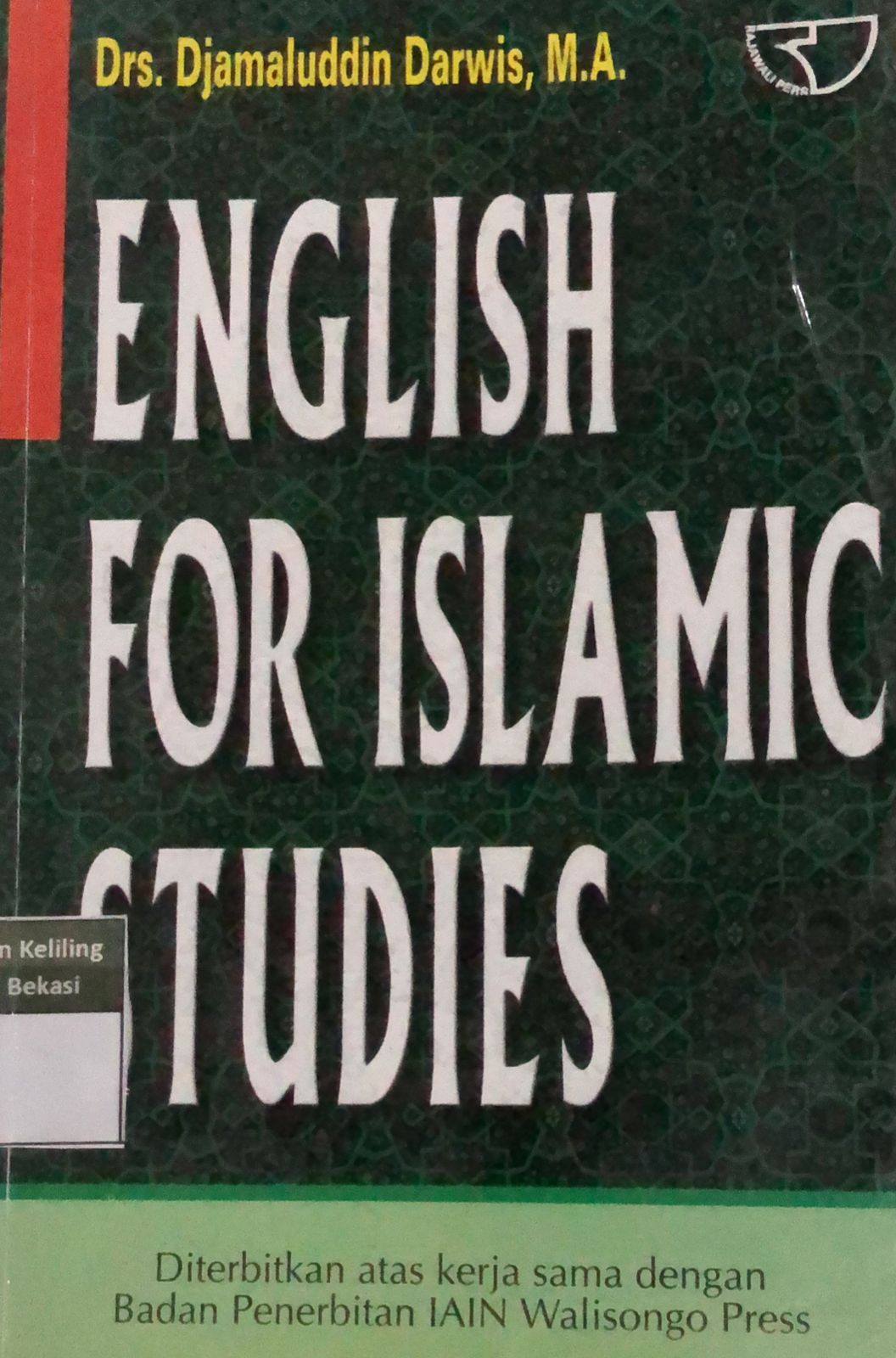 Sampul English For Islamic Studies / Djamaluddin Darwis
