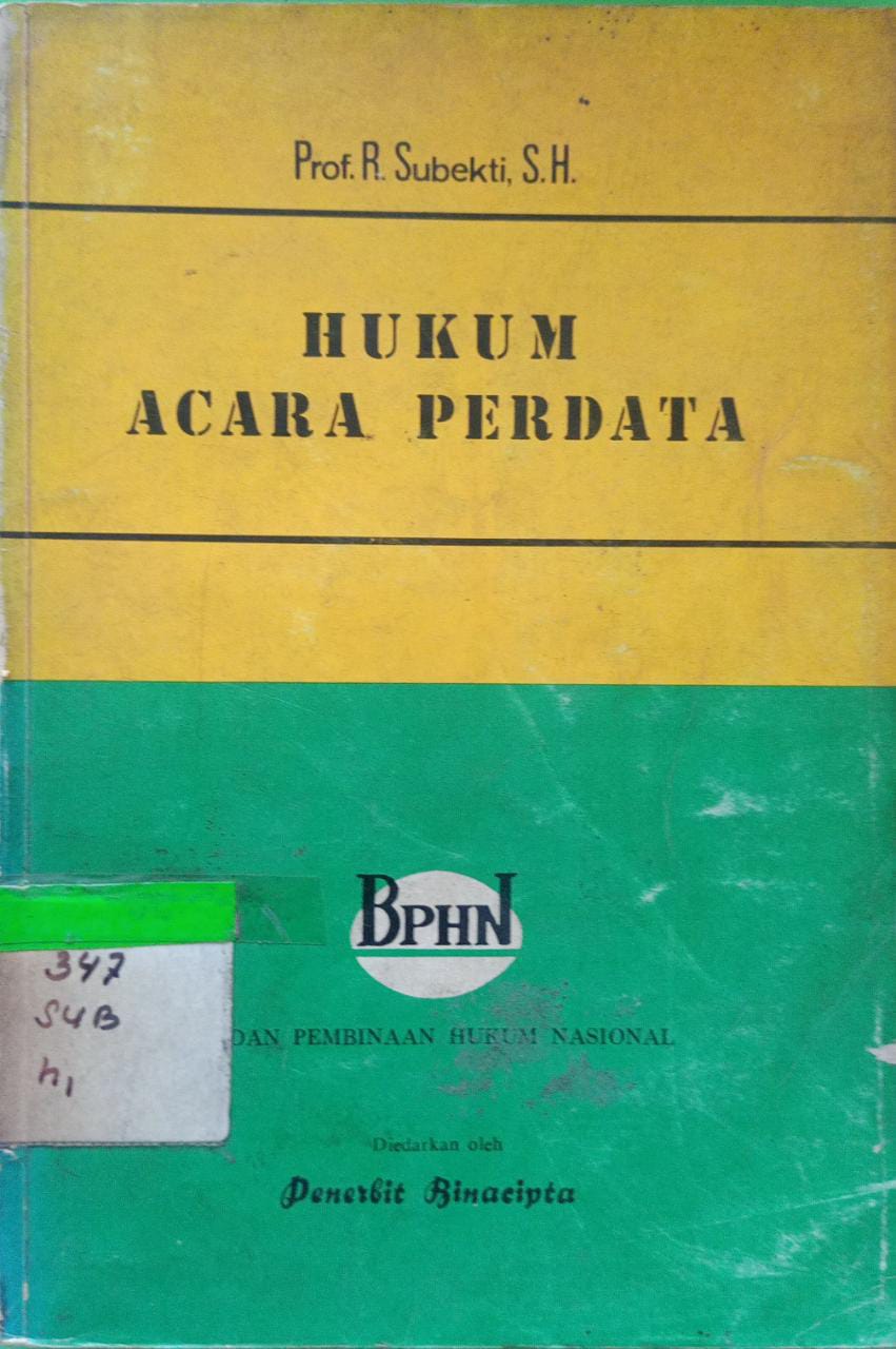 Sampul Hukum acara perdata / Subekti